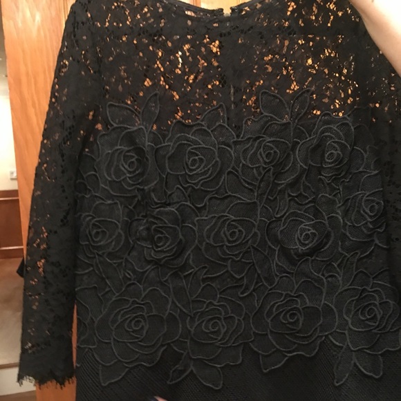 Rickie freeman Teri John black 3/4 sleeve dress 16